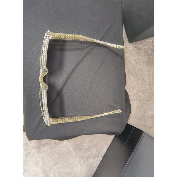 Linda Farrow THE ATTICO Oversized Crystal Rectangular Sunglasses FLAWS - READ main image 7